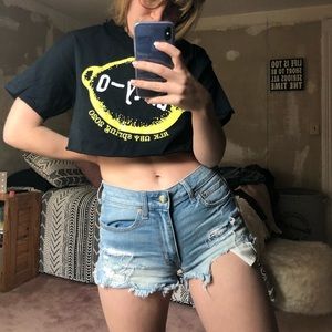 American Eagle Light wash High-rise Festival Short